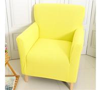Highdi Copripoltrona con Braccioli in Tessuto Jacquard Elasticizzato, Copridivano 1 Posto Fodere per Poltrona Antiscivolo Antimacchia per Bar Soggiorno Camera da Letto Club (Giallo Limone)