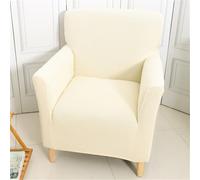 Highdi Copripoltrona con Braccioli in Tessuto Jacquard Elasticizzato, Copridivano 1 Posto Fodere per Poltrona Antiscivolo Antimacchia per Bar Soggiorno Camera da Letto Club (Beige)