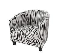 Highdi Copripoltrona Elasticizzato 1 Posto Chesterfield, Poltrona da Club Copridivano Stampati Universale Lavabile Rimovibile per Bar Soggiorno Camera da Letto Reception (A. Fashion Zebra)