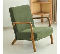 Highdi Copripoltrona Elasticizzato in Jacquard a Righe, Coprisedie Accent Lavabili per Soggiorno e Camera da Letto, per Poltrona Relax/Sedia a Dondolo con Braccioli in Legno (Verde)