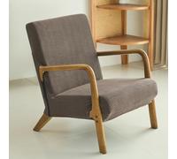 Highdi Copripoltrona Elasticizzato in Jacquard a Righe, Coprisedie Accent Lavabili per Soggiorno e Camera da Letto, per Poltrona Relax/Sedia a Dondolo con Braccioli in Legno (Marrone)