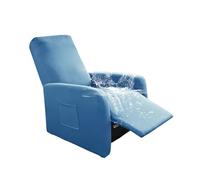 Highdi Copripoltrona Relax Reclinabile Completo 4-Pezzo Fodera per Poltrona Elasticizzato 1 Posto con 2 Tasche, Coprisedile Poltrona Impermeabile Lavabile Antiscivolo Copripoltrona (Cielo Blu)