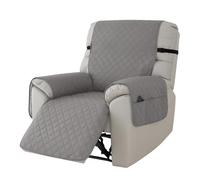 Highdi Copripoltrona Relax Reclinabile, Copridivano Trapuntato Impermeabile per Poltrona Relax Reclinabile Elettrica Copri Divano, Antiscivolo Antimacchia AntiGraffio Lavabile (Grigio Chiaro)