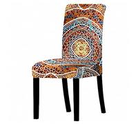 Highdi Coprisedie con Schienale Elasticizzato, Fodere 3D Mandala Sedie Lavabile Universale Rimovibile Copri Sedie Sala da Pranzo Coprisedia per Hotel Banchetto Casa Décor (Classico,6 Pezzi)