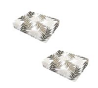 Highdi Copriseduta Divano Impermeabile da Esterno, 2 Pezzi Coprisedile Copriseduta Elasticizzato Copri Cuscini Divano Esterno, Universale Fodere Copridivano (Foglia Caffè,55x50x10cm)