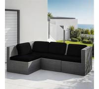 Highdi Copriseduta Divano Impermeabile da Esterno, Tinta Unita Coprisedile Copriseduta Elasticizzato 1/2/3 Posti Copri Cuscini Divano Elastico Fodere Copridivano (Nero,2 Posti)