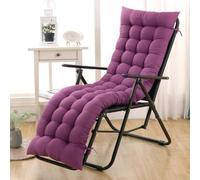Highdi Cuscino per Sedia a Sdraio da Giardino Cuscino per Lettino Prendisole Esterno, Imbottito di Ricambio Morbido Spesso con Lacci per Poltrona Sdraio Relax Sedie Pieghevole (Viola,40x110cm)