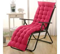 Highdi Cuscino per Sedia a Sdraio da Giardino Cuscino per Lettino Prendisole Esterno, Imbottito di Ricambio Morbido Spesso con Lacci per Poltrona Sdraio Relax Sedie Pieghevole (Rosa,48x120cm)