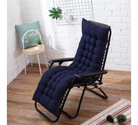 Highdi Cuscino per Sedia a Sdraio da Giardino Esterno, Addensare Cuscino Imbottito per Lettino Prendisole Poltrona Sdraio Relax Sedie Pieghevole, Interni ed Esterni (Blu scuro,170x50cm)