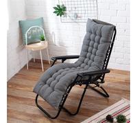 Highdi Cuscino per Sedia a Sdraio da Giardino Esterno, Addensare Cuscino Imbottito per Lettino Prendisole Poltrona Sdraio Relax Sedie Pieghevole, Interni ed Esterni (Grigio scuro,150x50cm)