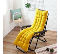 Highdi Cuscino per Sedia a Sdraio da Giardino Esterno, Addensare Cuscino Imbottito per Lettino Prendisole Poltrona Sdraio Relax Sedie Pieghevole, Interni ed Esterni (Giallo,150x50cm)