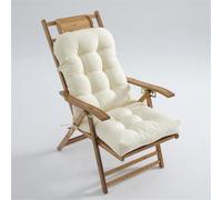 Highdi Cuscino per Sedia a Sdraio da Giardino Esterno Impermeabile, 110x50 cm Cuscino Imbottito in Tessuto Oxford per Lettino Prendisole Poltrona Sdraio Relax Sedie Pieghevole (Beige)