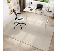 Highdi Grande Tappeto Sedia Ufficio Moderno Semplice,Antiscivolo Tappeto per Sedia,Antigraffio Tappetino Protettivo del Pavimento per Parquet e Pavimenti Duri/Piastrelle (Beige Scuro,80x120cm)