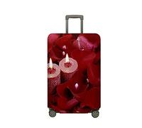 Highdi Impresión de Velas Funda para Maletas, Funda Maleta 18-32 Pulgadas, Anti-Polvo Cubierta de Equipaje, Lavable Anti-Rasguños Funda Protectora Maletas (Rojo,L(25-28pulgadas))