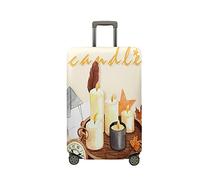 Highdi Impresión de Velas Funda para Maletas, Funda Maleta 18-32 Pulgadas, Anti-Polvo Cubierta de Equipaje, Lavable Anti-Rasguños Funda Protectora Maletas (oro,XL(29-32pulgadas))