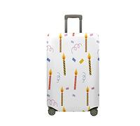 Highdi Impresión de Velas Funda para Maletas, Funda Maleta 18-32 Pulgadas, Anti-Polvo Cubierta de Equipaje, Lavable Anti-Rasguños Funda Protectora Maletas (Blanco,M(22-24pulgadas))