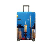 Highdi Impresión de Velas Funda para Maletas, Funda Maleta 18-32 Pulgadas, Anti-Polvo Cubierta de Equipaje, Lavable Anti-Rasguños Funda Protectora Maletas (azul,S(18-21pulgadas))