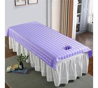 Highdi Lenzuolo per Lettino da Massaggio, Lenzuolo Coprilettino SPA, con Foro per il letto Tessuto per Massaggi nei Saloni di Bellezza (115 * 200cm,Viola chiaro)