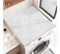 Highdi Marmo Tappetino Antiscivolo Copri Lavatrice Coperchio Antipolvere per Lavatrice Asciugatrice Tappetino per Copertura Frigorifero Protezione Superiore (40x60cm,Bianco 2)