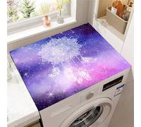 Highdi Modello 3D Tappetino Antiscivolo, Copri Lavatrice Antiscivolo,Tappetino Superiore Lavatrice Universale, per Copertura Frigorifero Protezione Superiore (Stelle,50x60cm)