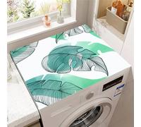 Highdi Modello Vegetale Tappetino Asciugatura Rapida Copri Coperchio Antipolvere, per Lavatrice Asciugatrice Tappetino Antiscivolo Copertura Frigorifero Protezione Superiore (Pianta 2,40x50cm)