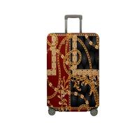 Highdi Stampa a Catena Copri Valigia, Copri Valigia Grande, Coprivaligia 18-32 Pollici Elastico, Coperture per Valigie Antipolvere Lavabile per, Viaggi, Business (rosso,XL (30-32 pollici))