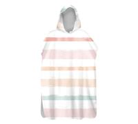 Highdi Surf Poncho Donna Uomo Banda Asciugamano da Spiaggia con Cappuccio Secco Rapido Accappatoio Microfibra Adulto Bambino Poncho da Bagno per Spiaggia, Piscina (Rosa chiaro,75x135cm)