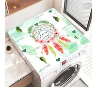 Highdi Tappetino Antiscivolo Copri Acchiappasogni dei Desideri, Lavatrice Coperchio Antipolvere, Asciugatrice Tappetino Antiscivolo per Lavatrice Copertura Frigorifero Superiore (Verde 2,30x40cm)