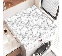 Highdi Tappetino Antiscivolo, Copri Lavatrice Antiscivolo,Tappetino Superiore Lavatrice Universale, per Copertura Frigorifero Protezione Superiore (Marmo 2,60x60cm)