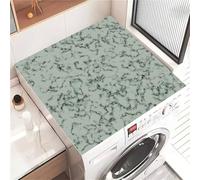 Highdi Tappetino Antiscivolo Copri, Marmo Semplice Lavatrice Coperchio Antipolvere Lavabile, Asciugatrice Tappetino Antiscivolo per Lavatrice Copertura Frigorifero Superiore (Verde 1,40x50cm)
