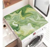 Highdi Tappetino Antiscivolo Copri, Marmo Semplice Lavatrice Coperchio Antipolvere Lavabile, Asciugatrice Tappetino Antiscivolo per Lavatrice Copertura Frigorifero Superiore (Verde 2,30x40cm)