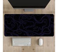 Highdi Tappetino Mouse XXL/XL, Tappetino Scrivania Gaming Grande Mouse Pad con Base Antiscivolo Tappeto Scrivania con Bordi Cuciti per Computer, PC, Laptop (Linee Chic 2,400 * 1000 * 3mm)