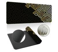 Highdi Tappetino per il Mouse XXL/XL/L Base in Gomma Antiscivolo, 3D Puzzle Tappetino Scrivania con Base Mouse Mat con Bordi Cuciti per Computer, PC, Laptop (500x1000x3mm,Giallo)