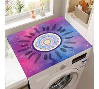 Highdi Tappeto per Lavatrice Sopra, Tappeto Antiscivolo per Lavatrice Sopra Lavabile Diatomea Tagliabile Antipolvere e Antimacchia Copri Protezione (Stampa Acchiappasogni 2,30 * 40cm)