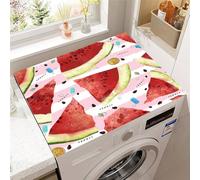 Highdi Tappeto per Lavatrice Sopra, Tappeto Antiscivolo per Lavatrice Sopra Lavabile Diatomea Tagliabile Antipolvere e Antimacchia Copri Protezione (Stampa Anguria 2,40 * 50cm)
