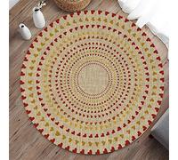 Highdi Tappeto Rotondo Salotto, Morbido Moderno Tappetini Fashion Style Antiscivolo Tappeto per Bambini Cameretta Cucina Casa Zona Balcone Tappet Tavolino (60cm,Cuore Rosso)