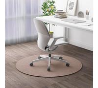 Highdi Tappeto Sedia Ufficio, Colore Solido Antiscivolo Tappeto per Sedia con Ruote, Rotondo Antigraffio Tappetino Protettivo del Pavimento per Parquet e Pavimenti Duri (Caffè,100cm)