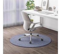 Highdi Tappeto Sedia Ufficio, Colore Solido Antiscivolo Tappeto per Sedia con Ruote, Rotondo Antigraffio Tappetino Protettivo del Pavimento per Parquet e Pavimenti Duri (Grigio,120cm)