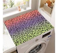 Highdi Texture Animali Tappetino Antiscivolo Lavabile Copri Coperchio Antipolvere, per Lavatrice Asciugatrice Tappetino Antiscivolo Copertura Frigorifero Protezione Superiore (Colorato 2,40x50cm)