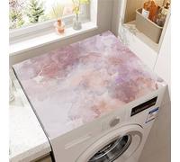 Highdi Texture di Marmo Tappetino Asciugatura Rapida Copri Coperchio Antipolvere, per Lavatrice Asciugatrice Tappetino Antiscivolo Copertura Frigorifero Protezione Superiore (Rosa,50x60cm)