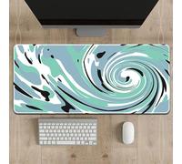 Highdi Treer Tappetino per il Mouse XXL Base in Gomma Antiscivolo, Tappetino Scrivania con Modello Astratto di Turbinio, Mouse Mat con Bordi Cuciti per Casa e Ufficio (500 * 1000 * 2mm,Erba)