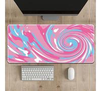 Highdi Treer Tappetino per il Mouse XXL Base in Gomma Antiscivolo, Tappetino Scrivania con Modello Astratto di Turbinio, Mouse Mat con Bordi Cuciti per Casa e Ufficio (300 * 800 * 2mm,Rosa)