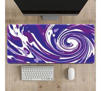 Highdi Treer XXL/XL Tappetino per il Mouse Base in Gomma Antiscivolo, Tappetino Scrivania con Modello Astratto di Turbinio,Colore Mouse Mat con Bordi Cuciti per PC Computer (300 * 600 * 2mm,Viola)
