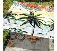 Highdi Vela Ombreggiante Impermeabile, Paesaggio Marino Tenda da Sole per Esterno Rettangolare, Telo Ombreggiante Protezione UV, per Giardino,Terrazza,Parco Tenda da Sole (Floreale,1,8x1,8m)