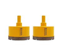 HIGHDRIL 2 pezzi diamante core Drill Bit, diametro 60 mm vuoto brasato foro sega per calcestruzzo granito marmo vetro porcellana piastrelle muratura mattoni, gambo triangolo