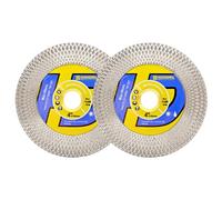 HIGHDRIL Disco diamantato 105mm - Confezione da 2 lame diamantate per il taglio e la levigatura di piastrelle in ceramica porcellana granito marmo (Maglia X)