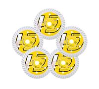 HIGHDRIL Disco Diamantato - 5 pezzi 75mm x 10mm Dischi da Taglio per Ceramica, Porcellana Dura, Piastrelle Smaltate, Marmo per Bosch GWS 10.8-76 (Lama Turbo)