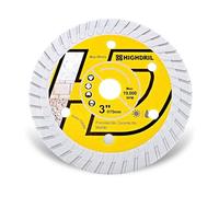 HIGHDRIL Disco Diamantato - 75mm x 10mm Dischi da Taglio per Ceramica, Porcellana Dura, Piastrelle Smaltate, Marmo per Bosch GWS 10.8-76 (Lama Turbo)