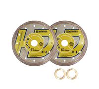 HIGHDRIL - Lama diamantata super sottile, 2 pezzi 150mm, con pergolato da 7/8"-5/8", secco bagnato, per piastrelle diamantate con bordo a rete X per taglio a disco,porcellana,ceramica,granito,marmo