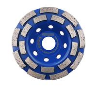 HIGHDRIL Mola a Tazza Diamantata 115mm - Doppia Fila Disco Abrasivo Diamantato Doppie File per Levigatura e Lucidatura di Calcestruzzo Muratura Granito Marmo Pietra Naturale